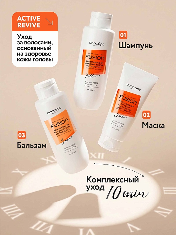Липидная маска-филлер ревитализация кожи головы и поврежденных волос «Active Revive»